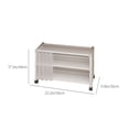 thumbnail image 3 of White Shoe Rack Underbed Multi Layer Household Storage Cabinet Movable With Wheels Large Volume Abs Stainless Steel 30.11X11.3X17.3 Inches Black Color, 3 of 7