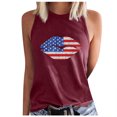 thumbnail image 2 of EQWLJWE Femmes Sans Manches Tops Summer Débardeur Femmes Tops for Women Sans Manches Summer Sexy Casual Tops Régulière Col Rond Impression Sans Manches Veste Tops, 2 of 5