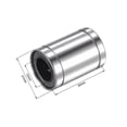 thumbnail image 2 of Uxcell Roulements à Billes Linéaires Plaqués Nickel pour Imprimante 3D CNC 12 mm, 2 of 5
