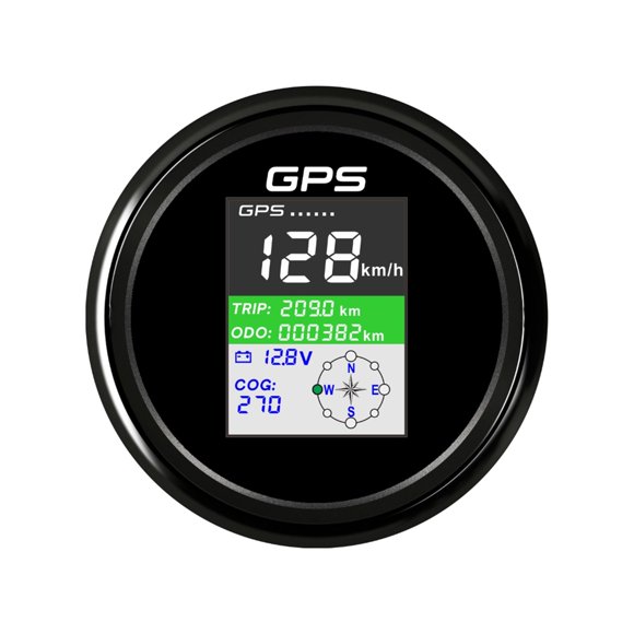 Waterproof 85mm Digital GPS Speedometer Odometer 0-999999 Adjustable Tripmeter COG Km/h MPH Knots Voltmeter With GPS Antenna