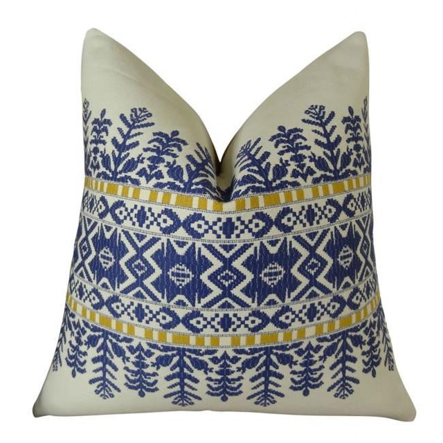 Plutus Aztec City Coussin Fait Main, (Double Face 20 Pouces x 30 Pouces Queen)