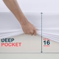 thumbnail image 2 of Lux Decor Collection Fitted Sheet, Microfiber 1800 Bedding Collection Deep Pocket Fitted Sheet Queen Size - White, 2 of 5
