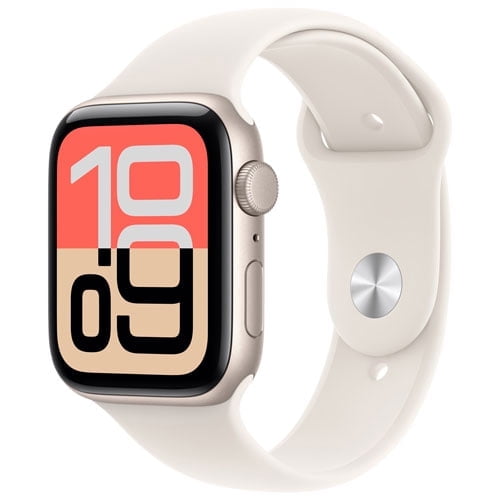 Restored Apple Watch SE 3 GPS 40mm Starlight Aluminum Case with Starlight Sport Band S/M Smartwatch - Refurbished Good