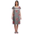 thumbnail image 1 of Moomaya Robe de Nuit Imprimée à Manches Courtes Longueur Genou Col Rond, 1 of 4