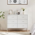 thumbnail image 2 of EDX Commode à 6 Tiroirs pour Chambre, Tour d'Organisation de Rangement en Tissu, Armoire, Blanc, 2 of 7
