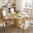 thumbnail image 2 of HOMCOM Extendable Dining Table 43.5"-59" Farmhouse Kitchen Table Natural, 2 of 10