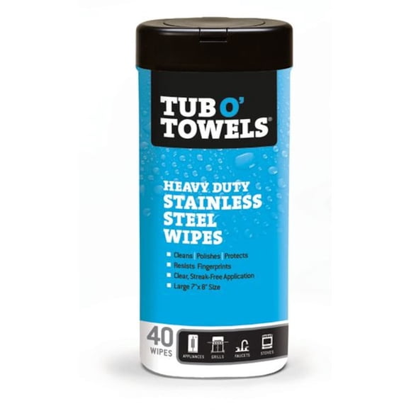 Tub O'Towels Stainless Steel Cleaning & Polishing Wipes (40-Count)