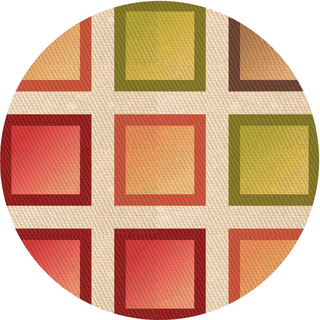 Ahgly Company Tapis d'Intérieur Lavables en Machine, Ronds, Transitionnels, Orange Jaune, Ronds de 8'