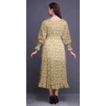 thumbnail image 4 of Bimba Robe de Plage Longue Maxi d'Été Bohème Gitane à Imprimé Floral pour Femmes, Smockée - Très Petit, 4 of 5