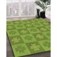 thumbnail image 3 of Ahgly Tapis Rond Lavable en Machine Intérieur Transitionnel Vert Pistache, 5 Pieds Rond, 3 of 7
