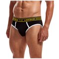 thumbnail image 1 of B91xZ Men's Underwear Breathable Cotton Micro-Stretch Assorted Briefs,Black XL, 1 of 3