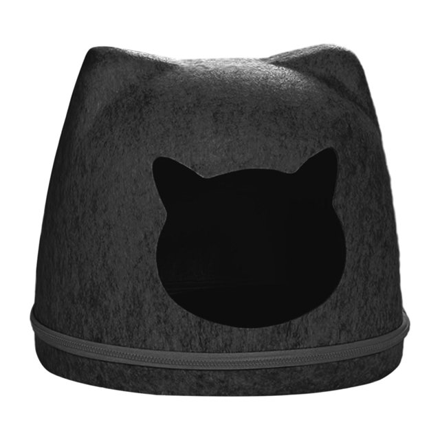 DOLITY Cat Bed Cave Removable Cat Cave Bed Cozy Four Seasons Available Hideout Deep gray
