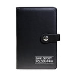 HILABEE PU Cahier en cuir Binder Rechargeable Loose Leaf Budgets Binder for Work Travel Noir