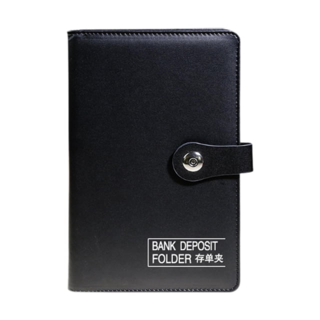 HILABEE PU Leather Notebook Binder Refillable Loose Leaf Budgets Binder for Work Travel Black