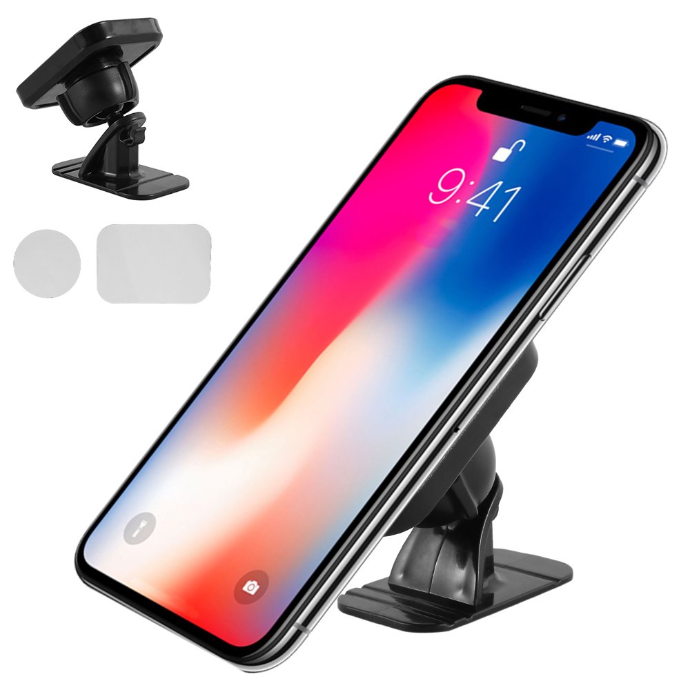 MesaSe 360 Magnetic Car one Touch Cell Phone Dash Mount Stand Phone Holder - Phone Holder for Car/Home/Office - Compatible Any Phones