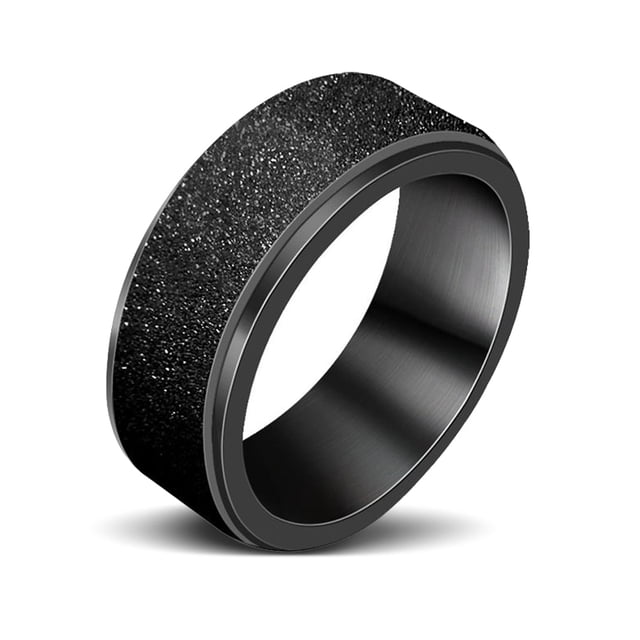 Rings Stainless Steel Rotatable Spinning Men Decompression Hand Jewelry for Men 6mm Anti Stress Fashion Rust-proof Anxiety Spinner Size 6