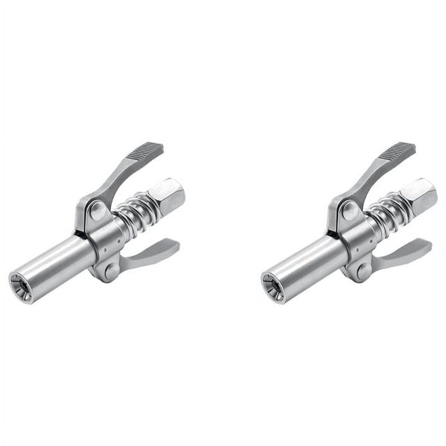 2X Double Poignée Coupleur de Graisse Poignée Verrouillage Rapide Extrémités de Graisse Compatible avec Tous les Raccords de Graisse