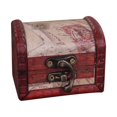 thumbnail image 2 of Decorative Trinket Jewelry Storage Box Handmade Vintage Wooden Treasure Case, 2 of 9