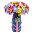 thumbnail image 1 of Hearth & Gear Flower Craft Kit For Kids Make Your Own Flower Bouquet With Buttons And Flowers DIY Vase Art And Craft For Kids Board Games for Kids 3-4 Years Old Hund Board Math Kid Building Activities, 1 of 7