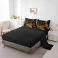 thumbnail image 3 of Guitar 7 Piece Comforter Set twin Bed in a Bag,Abstract Musical Instruments Bedding Sets Golden Music Notes Sheet Set with Comforter, 3 of 5