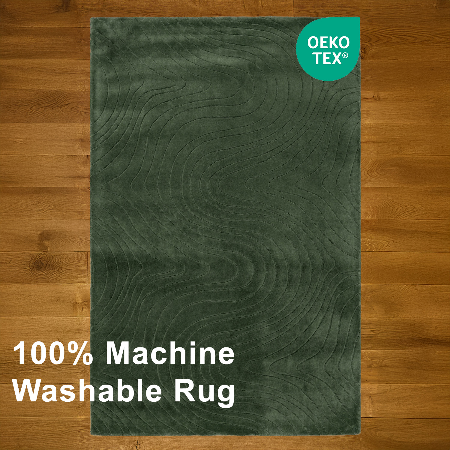 Tapis Somos Lavable A la Machine Contemporain/Moderne pour Salon, Chambre, Salle Manger, Entrée, Couloir et Plus Encore.