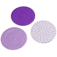 thumbnail image 2 of Dvkptbk Placemats Potholders Set Trivets Set Cotton Thread Weave Hot Pot Holders Set (Set of 3) Stylish , Hot Mats,Spoon for Cooking and Baking By Diameter 7 Inches Kitchen Gadgets, 2 of 5