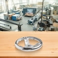 thumbnail image 3 of Lefu Volant de 3 à 12 Po pour Machinerie, Roues à Main à 3 Rayons, Acier Chromé, Volant Ondulé Intérieur, Jante Ronde, Volant Ondulé Intérieur, 3 of 10