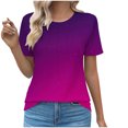 thumbnail image 1 of Blouses for Women Womens Round Neck Fashionable Casual Short Sleeved Spring/summer Top, 1 of 5
