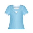 thumbnail image 4 of Robe Fille Bleue à Manches Courtes Jupe Plissée Uniforme Scolaire 7 Ans, 4 of 6