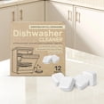 thumbnail image 2 of Effervescent Dishwasher Cleaning Tablets 12 Pack Powerful Grease Removal Plastic-Free Packaging Deep Clean For Household Dishwashers 0.42Lbs, 2 of 9