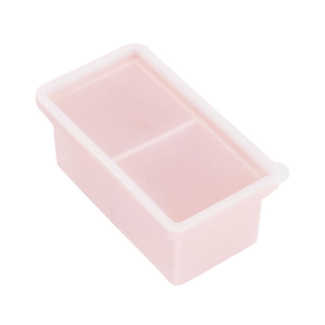 Silicone Freezer Tray With Lid Soup Freezer Container 2 Cup Extra Large Tray Makes 2 250ml Portions Cubes For Freezing Soup Stews Ice Cup Tray with Ice Super Cubes Freezer Tray