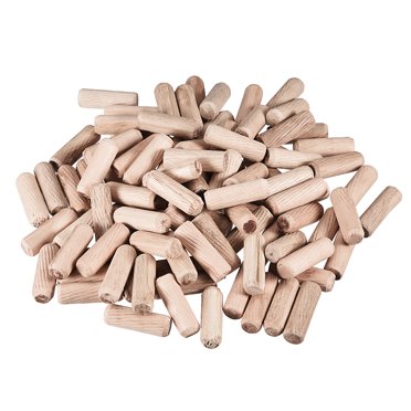 Unique Bargains 10x30mm Wooden Dowel Wood Kiln Dried Fluted Hardwood 100pcs