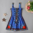 thumbnail image 2 of LOVZFMLL Girl's Pattern Long Sleeves Velvet Court Style Dress, 2 of 6