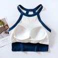 thumbnail image 5 of AherBiu Camisoles Courtes pour Femmes avec Soutien-Gorge Intégré, Tricot Côtelé, Col Licou, Décontractées pour Sorties, 5 of 5