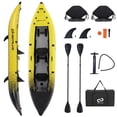 thumbnail image 1 of Costway Ensemble de Kayak Gonflable Portable pour 2 Personnes avec Rames en Aluminium, Siège Rembourré en EVA, Jaune, 1 of 9