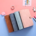 thumbnail image 2 of A6 Leather Journal Refillable Notebook Spiral Diary Binder Portfolio Pockets Organizer Subject Notebook Journal Diary Cute Note Books Journals for Writing Basic Office Supplies, Pink, 2 of 7