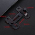 thumbnail image 1 of VONKY 2pack/lot Sleek And Secure Bedroom Latch Stainless Steel Lock Fixed With Movable Bolts black Tablet size, 1 of 6