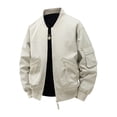 thumbnail image 3 of Dagugfen Vestes pour Hommes à Manches Longues à Fermeture Éclair Coupe Ample Cargo Plein Air Camping Randonnée Veste Militaire avec Multiples Poches, 3 of 3