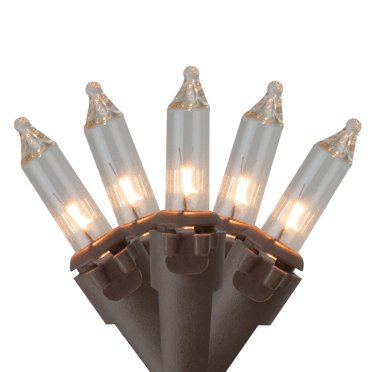 Northlight Mini Incandescent Christmas Lights - Clear - 4' Brown Wire - 20ct