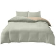 thumbnail image 2 of 4 Piece Bedding Set | Duvet Cover, Fitted Sheet & Pillowcases | Reversible Design for Student Dorm, Guest Room & Home | Soft Washed Polyester Microfiber | Twin, Full & Queen Sizes, 2 of 6