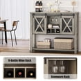 thumbnail image 4 of BeesClover Coffee Bar Cabinet, Console Entryway Table with Storage, Farmhouse Sideboard Buffet Cabinet with Sliding Barn Doors, Wine Liquor Cabinet with Racks for Kitchen, Hallway, Living Room, 4 of 8