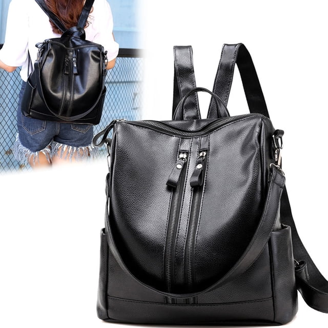 Simulated Leather Backpack Purse for Women: Fashion Ladies Convertible Backpack Designer Shoulder Handbag for Travel Waterproof Daily Use