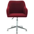 thumbnail image 2 of vidaXL Chaises de Salle à Manger Pivotantes 2 Pcs Tissu Rouge Vin, 2 of 5