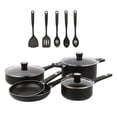 thumbnail image 1 of Mainstays Aluminum Nonstick 13pcs Cookware Set Black, 1 of 5