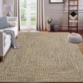 thumbnail image 1 of Garvee Tapis de Zone 8'x10 Pieds à Motif Tressé, Tapis Intérieur Lavable à la Machine Antidérapant à Poil Ras Style Ferme Uni pour Chambre, Salon, Salle à Manger, Bureau, Jaune, 1 of 10