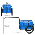 thumbnail image 3 of Aosom Bicycle Cargo Trailer Bike Wagon with Removable Storage Box, Blue, 3 of 10