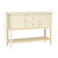 thumbnail image 3 of Costway Sideboard Buffet Table Wooden Console Table w/ Drawers & Cabinets Beige, 3 of 10