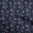 thumbnail image 1 of oneOone Velvet Medium Blue Fabric Floral Sewing Material Print Fabric By The Yard 58 Inch Wide, 1 of 5