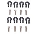 thumbnail image 1 of RC Car Upgrade Parts,8pcs Metal Front Rear RC Car Tow Hook Metal Front Rear Bumper Trailer Hook Reliable and Durable, 1 of 8