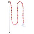 thumbnail image 1 of Shisuyan 2Pcs Cat Toys Interactive Cat Teaser Wand with Tassel Multi-colored Flannel Entertainment Owner Interaction, 1 of 8